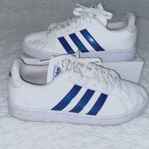 COPY - Adidas Leather Excellent Used Sneakers Blue Stripes